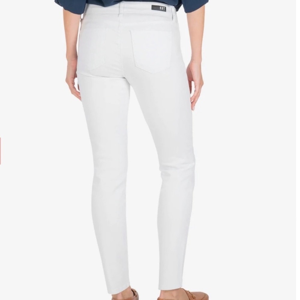 Kut From The Kloth NWT High Rise Mia Skinny Ankle Jeans in Optic White SZ 18!!! - Picture 4 of 15